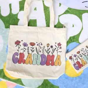 Customized Canvas Tote <b>Bag</b> Set with Cartoon & Anime Print <b>Folding</b> Style Custom Logo & Shipping <b>Bag</b> Included - Product Image 5