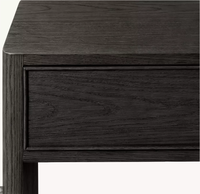 Table d'entrée GENEVIEVE en chêne massif de style mid-century avec tiroir de rangement, meuble durable pour salon et couloir