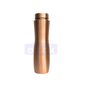 Botella de Agua de Cobre Clásica, Simple y Ecológica, a Prueba de Fugas, Reutilizable, Portátil, para el Hogar, la Oficina, Viajes, Hidratación Diaria - Product Image 2