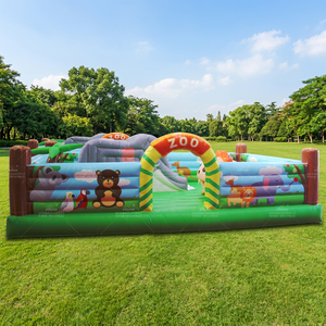 WINSUN Inflatable Zoo Bouncer Inflatable Bouncing Castle Inflatable Castle Trampoline - Product Image 1