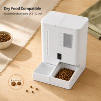 Distributeur intelligent de nourriture et d'eau pour animaux de compagnie avec caméra HD 2K, grande capacité, contrôle à distance Wi-Fi, deux en un