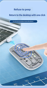 เมาส์ไร้สายบลูทูธแบบใส รุ่น Souris Silencieuse Pour Bureau สำหรับสำนักงาน รองรับโหมดคู่ ชาร์จซ้ำได้ - Product Image 2