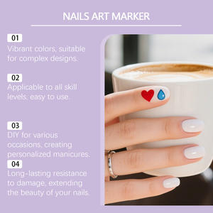 Set Spidol Nail Art Soododo DIY - Mudah Digunakan, Multi-Acara, Multi-Warna, Pena Lukis Kuku untuk Menggambar Garis - Product Image 4