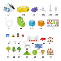 Jeu de train magnétique anti-gravité de 176 pièces avec voitures et rails en plastique, kit de construction 3D DIY, jouet éducatif unisexe