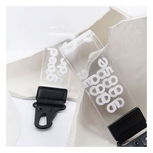 Printed Transparent PVC Plastic Jelly White Short <b>Lanyard</b> with Custom Logo - Product Image 1