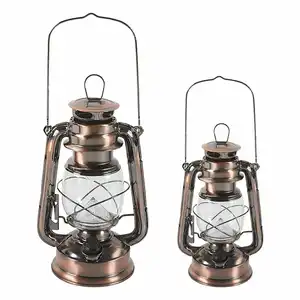 Hot Sale Black Decorative Retro Kerosene Lamp Antique Lantern Vintage LED Outdoor Tent Light Kerosene Camping Light