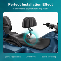 Support lombaire central INMT pour conducteur de moto Can-Am Spyder RT SE6 SM6 SE – Accessoire de remplacement pour siège conducteur