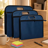Portadocumentos A4 de Tela Oxford con Cremallera Impermeable, Personalizado, para Viajes, Resistente al Fuego, Opaco, Hecho en China