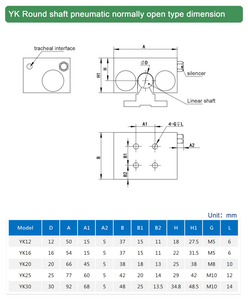 Collier de serrage pneumatique YK25 de type NO pour arbre de 25 mm, élément de verrouillage, remplace Zimmer MKR2500A - Product Image 6