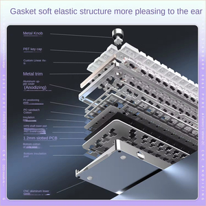 Clavier de jeu mécanique programmable filaire USB Type-C avec rétroéclairage RVB, 68 touches, interrupteurs Gateron, anti-ghosting - Product Image 5