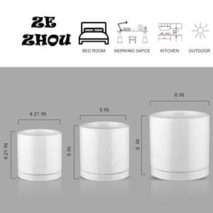 Tianchao — Pot <span class=keywords><strong>de</strong></span> plantes et <span class=keywords><strong>de</strong></span> fleurs en céramique, avec plateau <span class=keywords><strong>de</strong></span> séparation sur le support, pour la plantation - Product Image 3