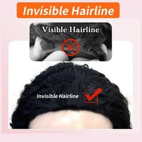 Perruque mi-tête 100 % naturelle non traitée avec cordon de serrage, cheveux humains bouclés birmans sans colle, densité 250 %