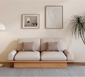 Hiện đại chesterfield Ba chỗ ngồi vuông rắn gỗ <span class=keywords><strong>sofa</strong></span> với được xây dựng trong lưu trữ và miếng bọt biển điền cho biệt thự sử dụng - Product Image 5