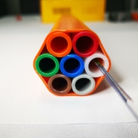 7 vías 12/10mm Pe Sheath 1,2mm Direct Bury Hdpe Microduct Tube Bundle con cable trazador que sopla fibra óptica Cable Paquete de fibra
