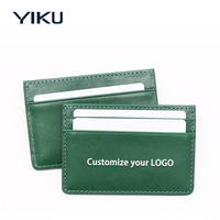 Produsen OEM ODM YIKU, Tempat Kartu Nama Multifungsi Kulit Sapi Italia PU dengan RFID Blocking, Desainer Khusus Pria