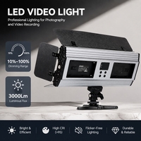Luz de Video LED Bicolor Regulable JIXIO Compact de 36W, 3200K 5600K, CRI 95, 3000 Lúmenes, Aleación de Aluminio, Compatible con NP F550 F750 F960
