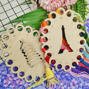 Panier en bois naturel fond creux <span class=keywords><strong>Crochet</strong></span> panier Base en bois pour bricolage sac à tricoter fond Shaper artisanat faisant tissage - Product Image 6