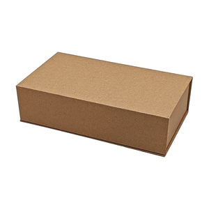 Recycled Custom Brown Kraft Paper <b>Box</b> <b>Book</b> Shape Magnetic Gift Packaging with Embossing and Sponge Liner - Product Image 4