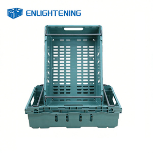 Panier de magasinage empilable 80L en plastique PP avec roulettes pour supermarché - Product Image 5