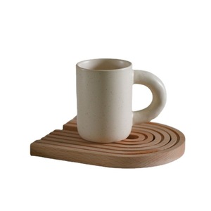 Salvamanteles de Madera Maciza de Haya Estilo Nórdico Japonés, Forma Irregular, Aislante Térmico, para Café, Tazones y Platos - Product Image 5
