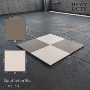 Factory Supply Heavy Duty Ceramic Porcelain Outdoor Parking Floor Tiles 400x400mm Factory Price From Indian Manufacturer - Product Image 1