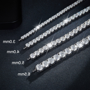 All <b>Fashions</b> Wholesale 4mm Moissanite Gemstone <b>Bracelet</b> Unisex Religious Trendy Style Wedding and Party for Women - Product Image 4