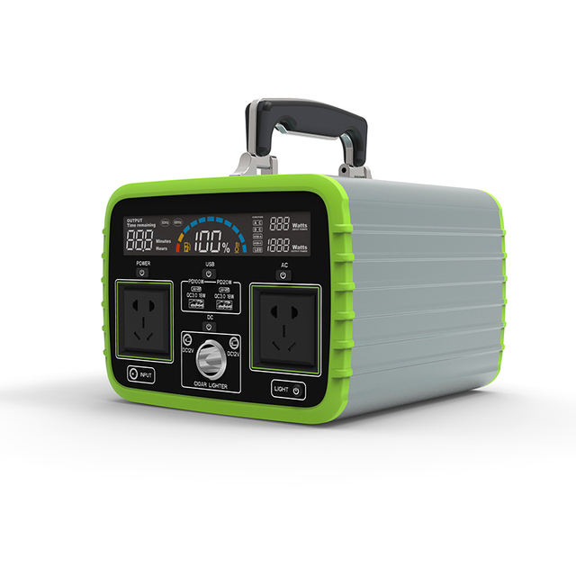 Rechargeable Backup Power LiFePO4 Battery Emergency Solar & Car Portable Power Station 600W with Jump Starter