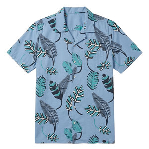 Exceptional Cost OEM <b>Prime</b> Vista Mens 100% Organic Cotton Print Camp Collar Short Sleeve Eco-Friendly Breathable Shirts - Product Image 1