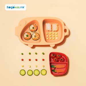 <span class=keywords><strong>Hogo</strong></span> – assiettes et couvercles en Silicone colorés sans BPA pour bébé, assiettes à dîner pour enfants - Product Image 4