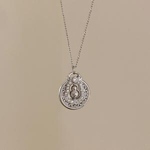 Collier Iris en Argent Pur S925 Tendance Mignon Minimaliste Français Mode Luxe Léger Italien Brossé Européen Américain Transfrontalier - Product Image 3