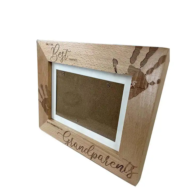 The Natural Wood Color Pine Photo Frame Living Room Stang On The Table/Office Decoration Natural Wood Pinee Wood Picture Frame