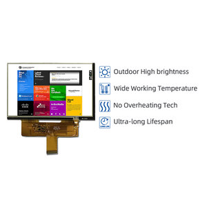 หน้าจอแสดงผล TFT LCD ขนาด 7 นิ้ว ความละเอียด 800x480 ความสว่างสูง 1100nits IPS LVDS รองรับอุณหภูมิกว้าง - Product Image 2