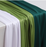 Nouveau chemin de table en soie de lait vert sauge en gros, chemin de table uni personnalisé pour événements extérieurs, banquets et hôtels