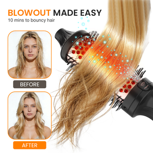 แปรงจัดแต่งทรงผมแบบมืออาชีพ ใช้ความร้อน อินฟราเรด พลาสมา ประจุลบ ป้องกันผมชี้ฟู เพิ่มวอลลุ่ม ดูแลเส้นผม ขนาด 38 มม. 45 มม. รับผลิตแบบ OEM ODM พร้อมโลโก้ตามสั่ง - Product Image 3