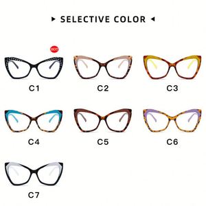 Gafas de Moda Vintage 2025 para Mujer, Monturas de Gafas de Ojo de Gato Coloridas, TR90, Anti Luz Azul, Gafas de Computadora para Mujer - Product Image 5