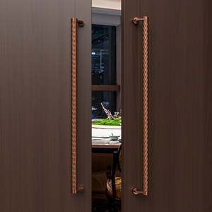 Poignées <span class=keywords><strong>de</strong></span> <span class=keywords><strong>porte</strong></span> haut <span class=keywords><strong>de</strong></span> gamme en acier inoxydable et bois massif pour portes coulissantes modernes en verre, cabines privées, salles <span class=keywords><strong>de</strong></span> conférence, magasins - Product Image 2