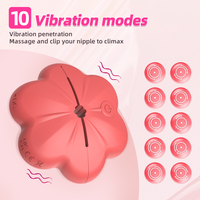 Weibliche 10-Gang-Klitornippel-Brustmassageklemmen Vibrator mit erotischen Fesseln Paar Sexspielzeug für Erwachsene