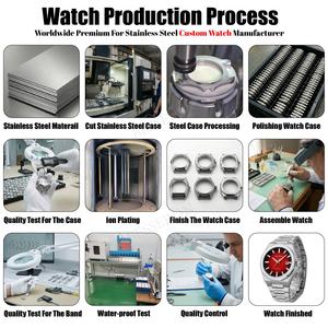 Luxury 5ATM Waterproof Stainless Steel <b>Watch</b> Case with 316L NH35 <b>Mechanical</b> Movement 316L Stainless Steel Wristwatch Case - Product Image 5
