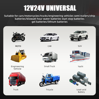 TK-2500 pengisi daya baterai otomatis penuh 12 v25a 24V15A pengisi daya baterai skuter 200 detik Mode mulai bantu pengisi daya baterai sepeda elektrik