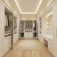 Armoire modulaire haut de gamme sur mesure pour chambre à coucher, dressing et table de maquillage, avec montage facile et armoire plate intégrée