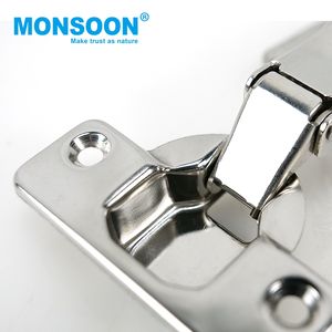 Herrajes de cocina, bisagras hidráulicas ocultas para puertas de gabinetes, amortiguador hidráulico, bisagras de cobertura completa, bisagras de acero inoxidable para muebles - Product Image 3