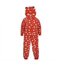 Pyjama à manches longues pour automne et hiver, combinaison imprimée de dessin animé père noël, mode parent-enfant