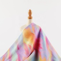 Tissu côtelé en coton pour vêtements, élastique et doux, impression numérique personnalisée disponible, approvisionnement direct usine, MOQ 1 mètre