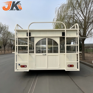 Camion de restauration mobile de 20 pieds de style bus rétro, avec impressions de logo personnalisées, <span class=keywords><strong>remorque</strong></span> à glaces, chariot à hamburgers et cuisine complète - Product Image 4