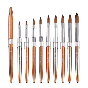 Cepillo de <span class=keywords><strong>uñas</strong></span> acrílico con mango de Metal de oro rosa <span class=keywords><strong>2022</strong></span> cepillo de <span class=keywords><strong>uñas</strong></span> acrílico Kolinsky 100 cepillo Kolinsky para <span class=keywords><strong>uñas</strong></span> <span class=keywords><strong>acrílicas</strong></span> - Product Image 1