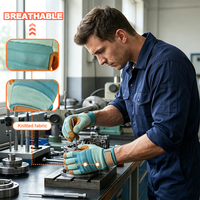 Gants de sécurité universels en peau de chèvre, doux et confortables, légers, respirants, résistants à l'usure, antidérapants, avec fonction tactile