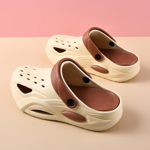 Women's <b>Clogs</b> Summer Outdoor Thick Sole Non Slip EVA Hollow Breathable Closed Toe Slippers Couple Sandals Size 38-45 - Product Image 3