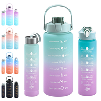 Meilleures ventes, nouveau best-seller, bouteilles d'eau de sport en plastique à boire directement, sans BPA, pour la salle de sport, la remise en forme, ensemble de bouteilles d'eau motivantes, boîte cadeau mystère