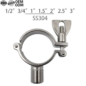 ISO Sanitär-Rohrhalterung für Außengewinde, SS304 Tri-Clamp-Fittings 1/2"-3", Sofort lieferbare Edelstahl-Rohrhalterungen G1/2" - Product Image 1