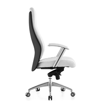 Foshan blanc ergonomique exécutif chaise de bureau à dossier haut conception élégante ordinateur pivotant chaise en cuir Pu pour le bureau